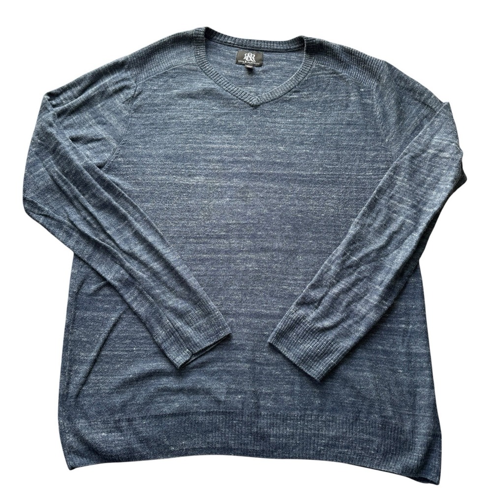 Rock & Republic 100% Cotton Sweater Blue XL